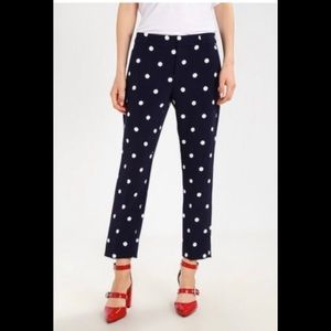 Banana Republic Blue Polka Dot Avery Pant Size 14 Long